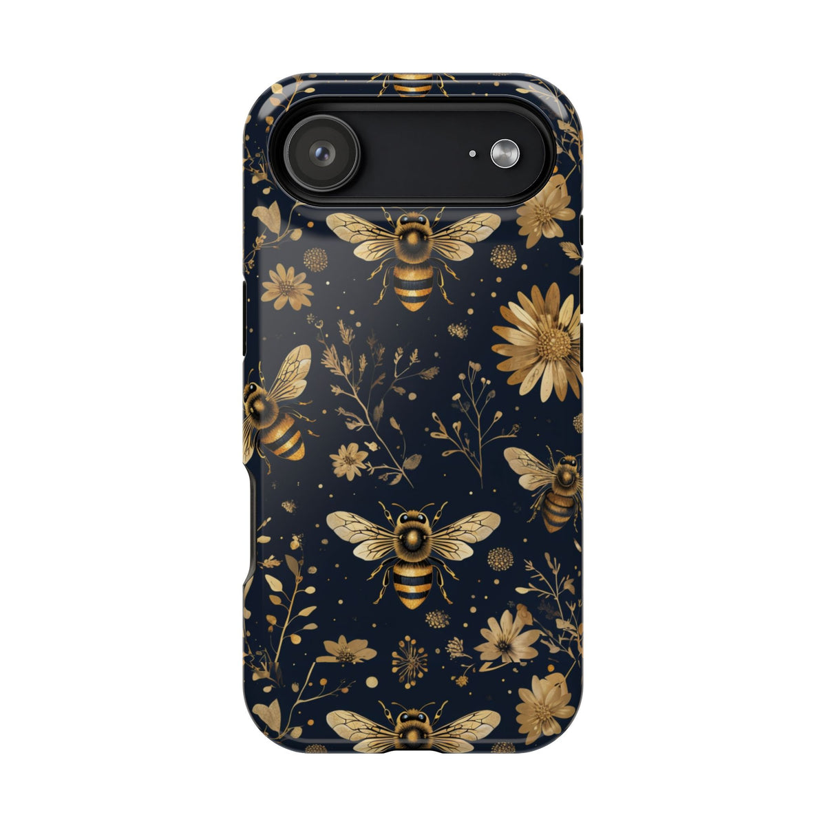Gold Bees & Daisies Magnetic Tough Case, alternate view