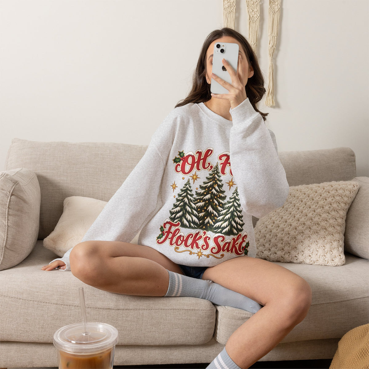 Oh For Flock’s SakeChristmas Tree Sweatshirt