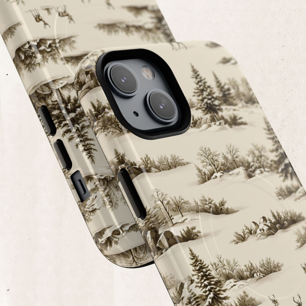 Deer & Pine Woodland Tough Magnetic Phone Case