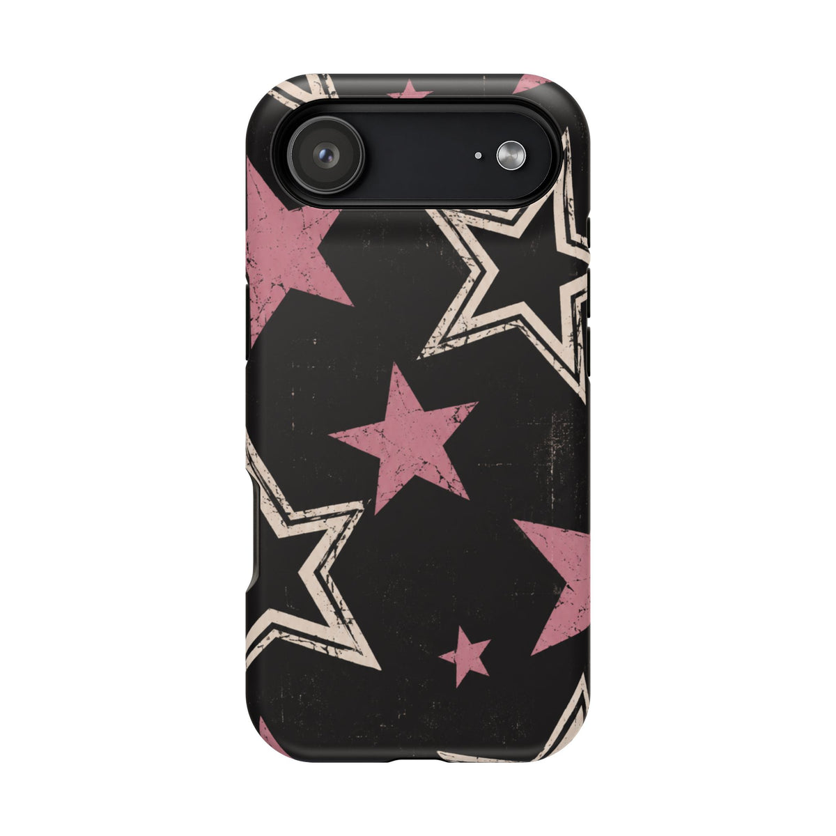 Pink Retro Stars Magnetic Phone Case, alternate view