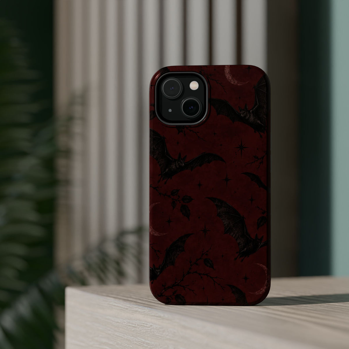 Gothic Bat Moon Magnetic Phone Case, alternate view