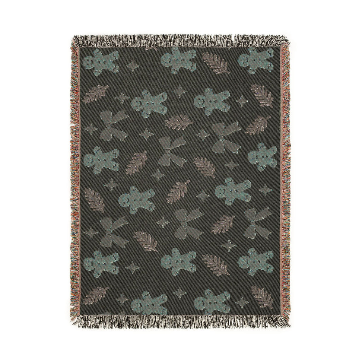 Gingerbread Holiday Woven Blanket Printify