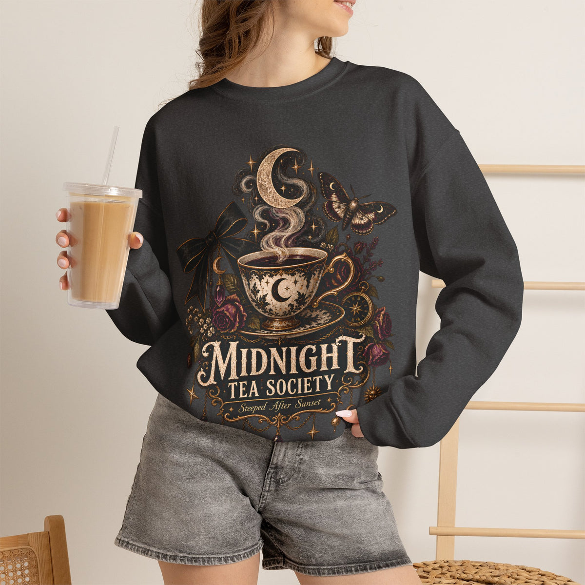 Midnight Tea Society Crewneck Sweatshirt