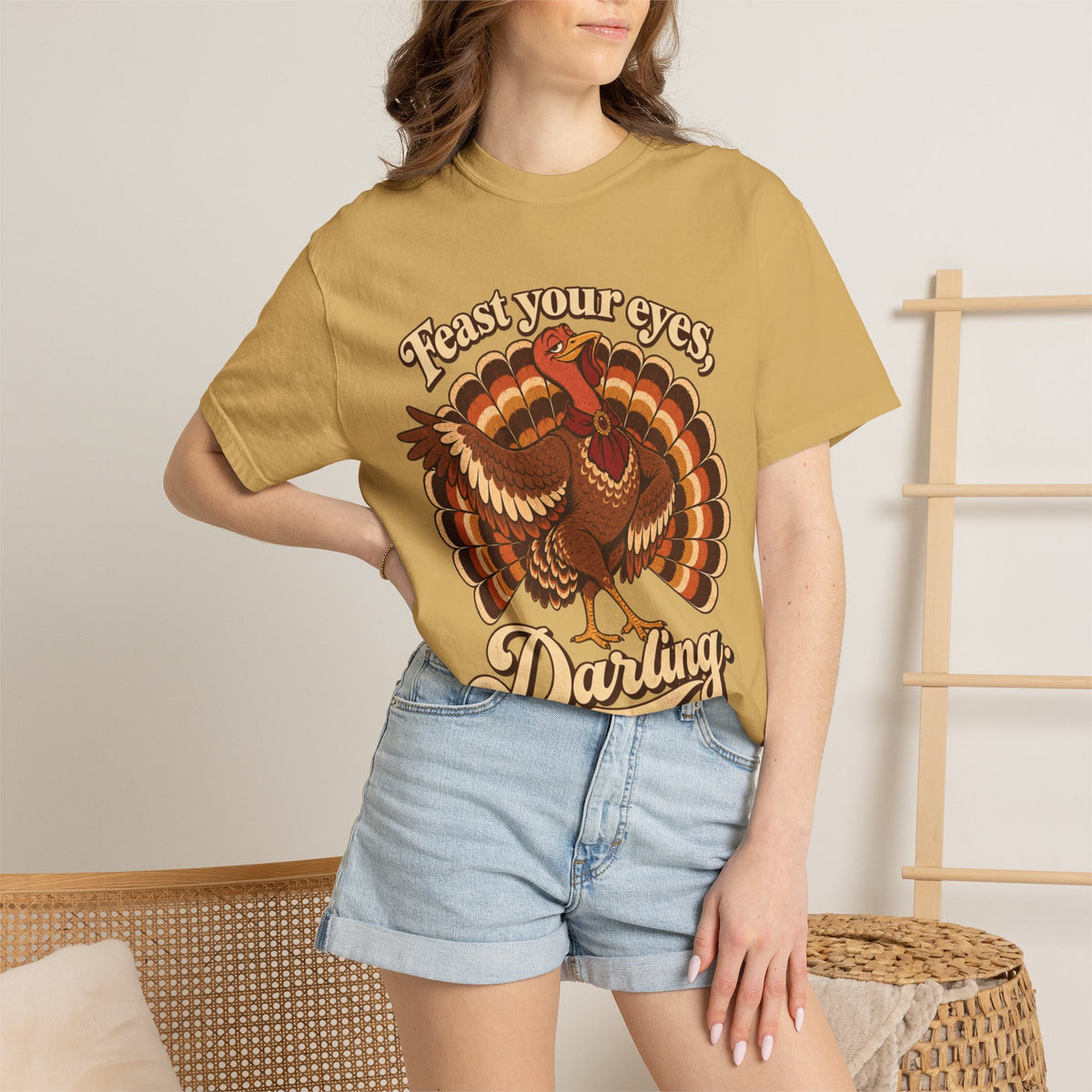 Thanksgiving 'Feast Your Eyes, Darling' Turkey Tee