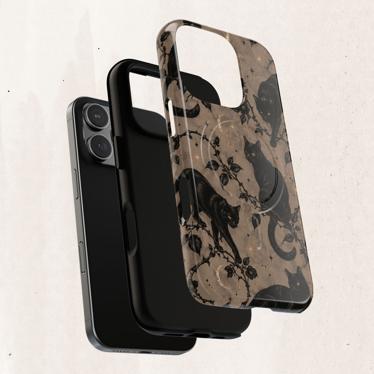 Vintage Black Cats Tough Phone Case