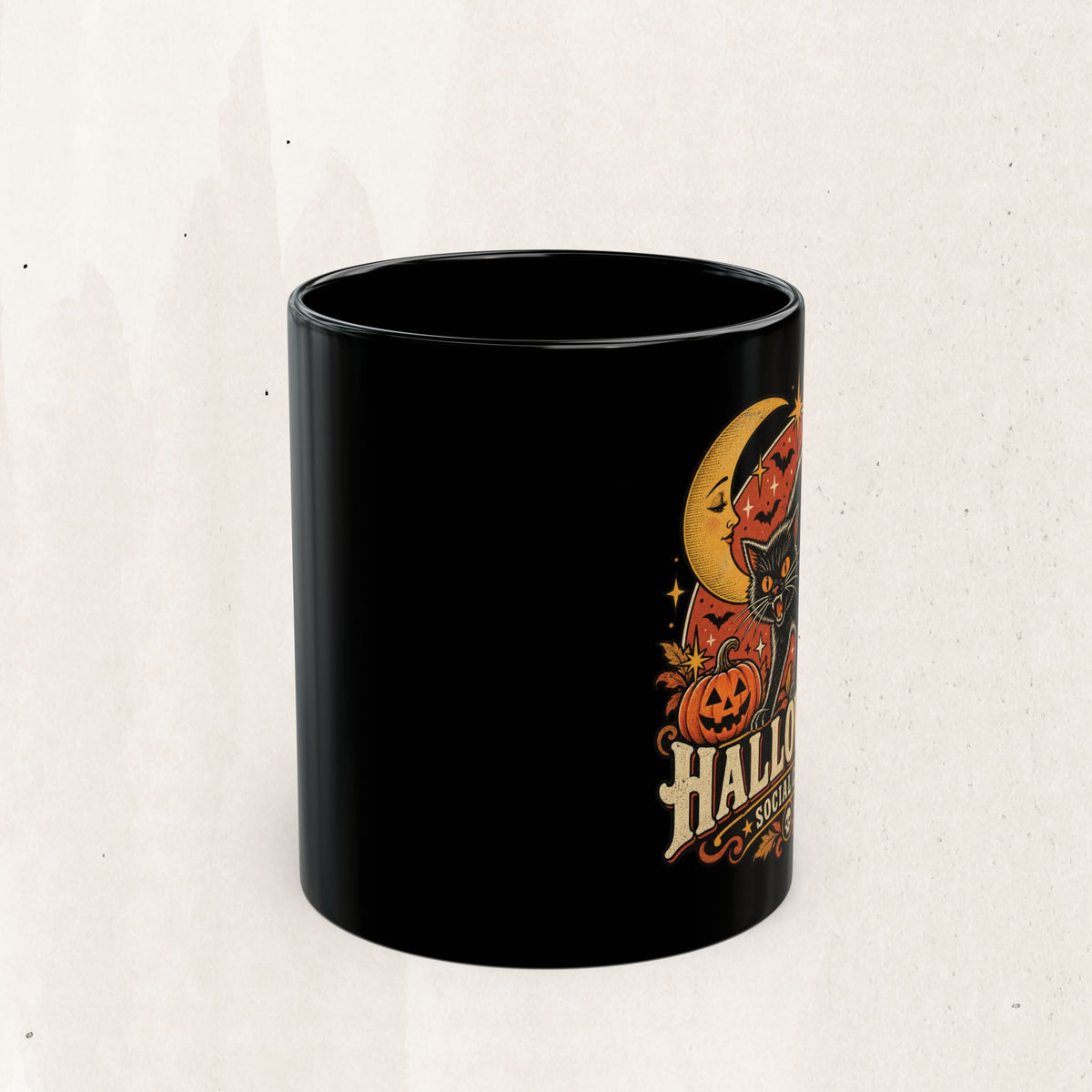 Halloween Social Club Black Mug