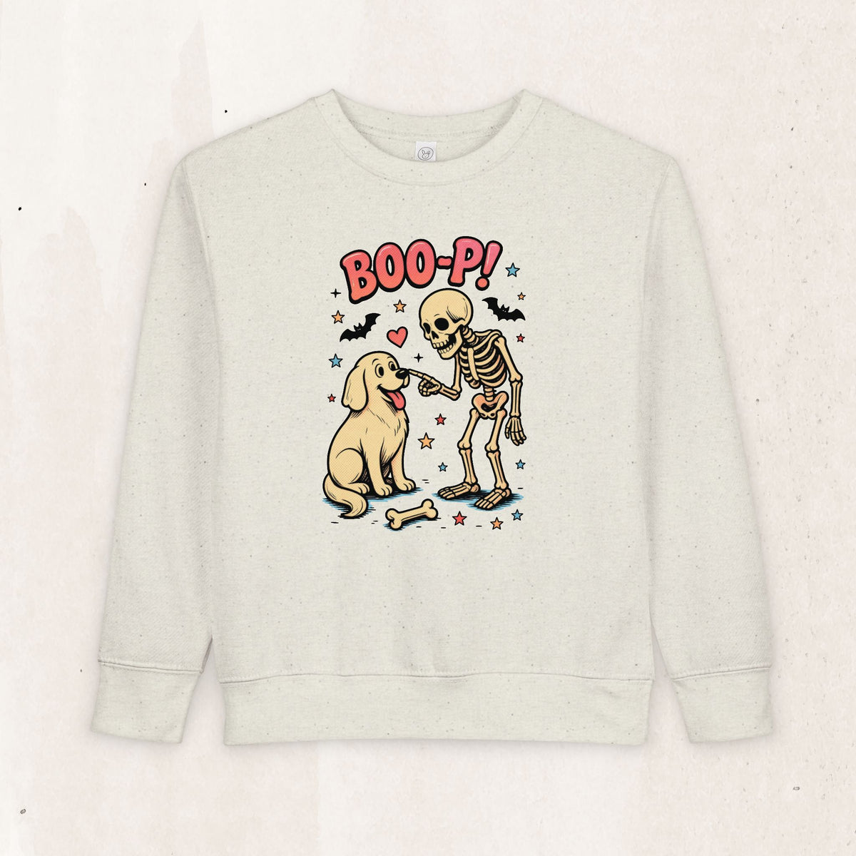 Skeleton & Puppy “BOO-P!” Toddler Sweatshirt