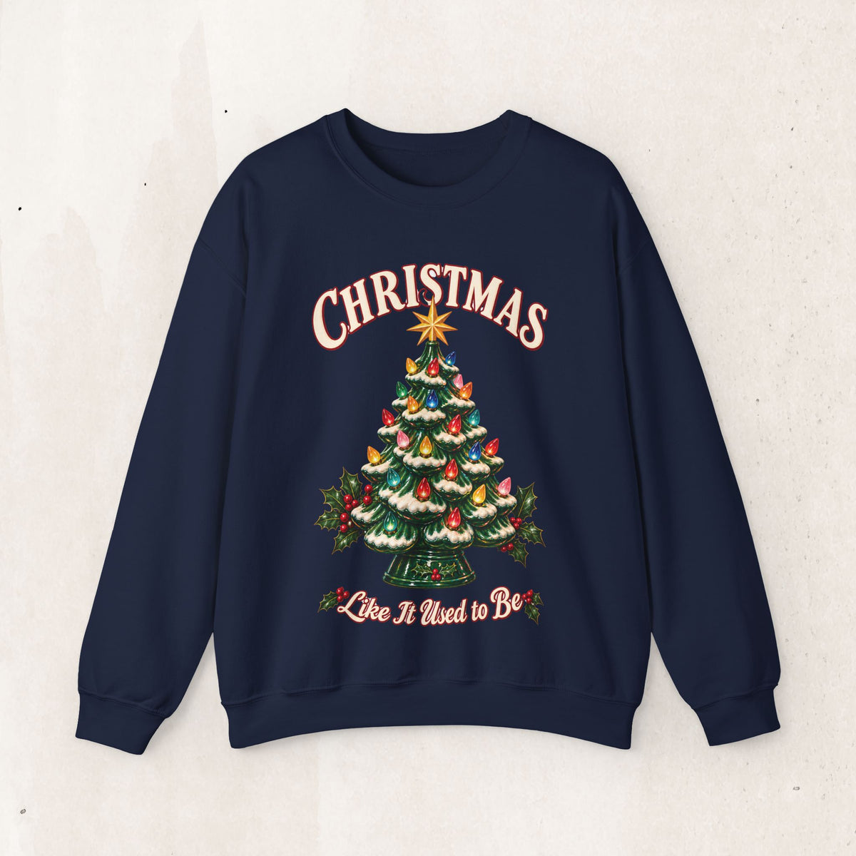 Christmas Tree Crewneck Sweatshirt - "All I Want Is You" Holiday Sweatshirt