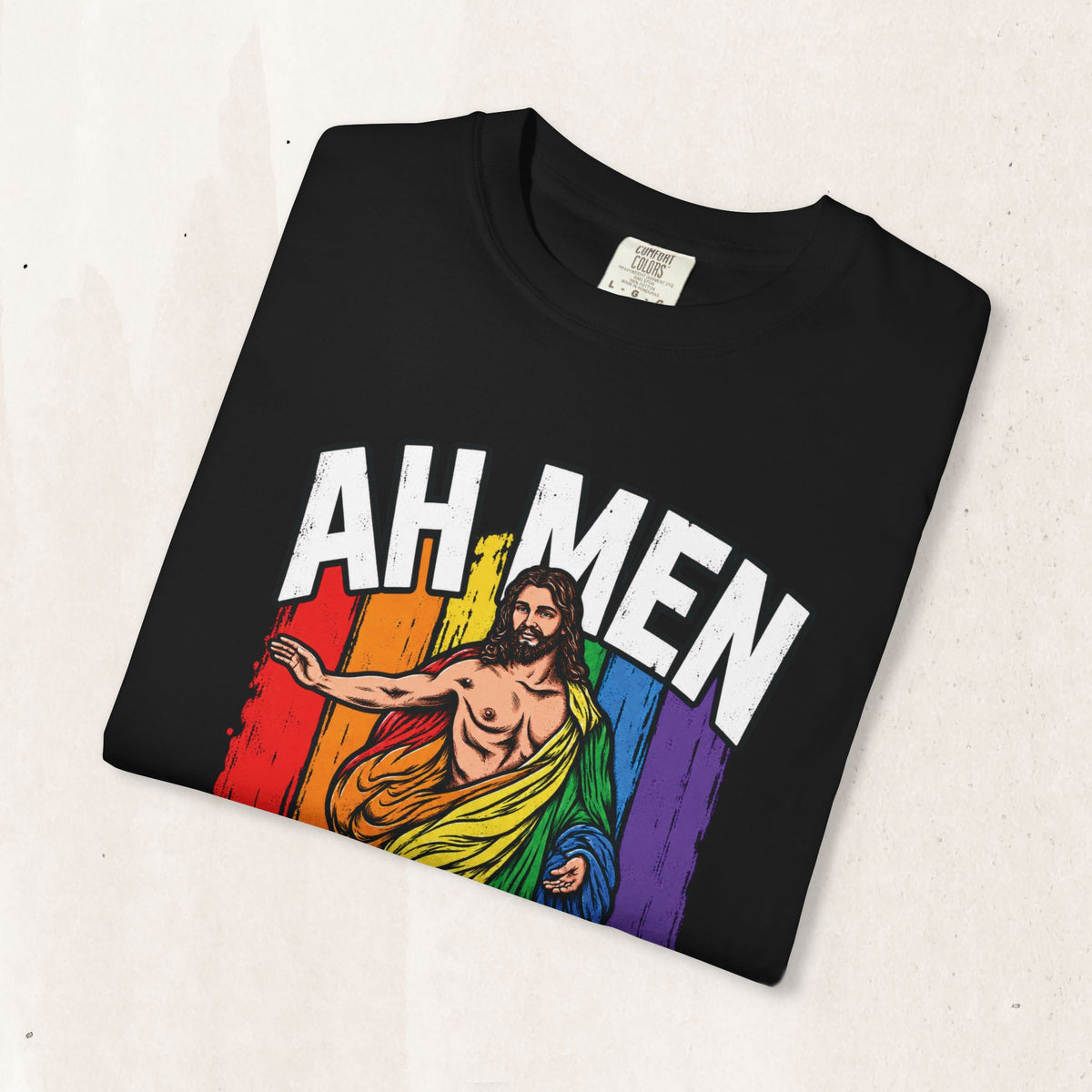 Ah Men Rainbow Jesus Tee