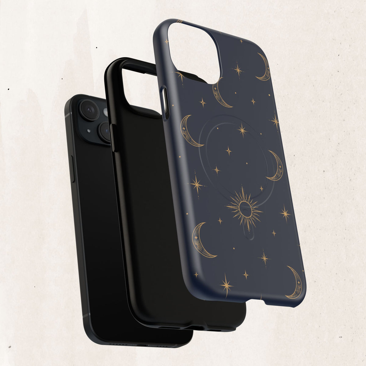 Magnetic Phone Case — Celestial Moon & Stars Tough Protective Cover