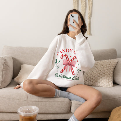 Candy Cane Christmas Club Crewneck Sweatshirt