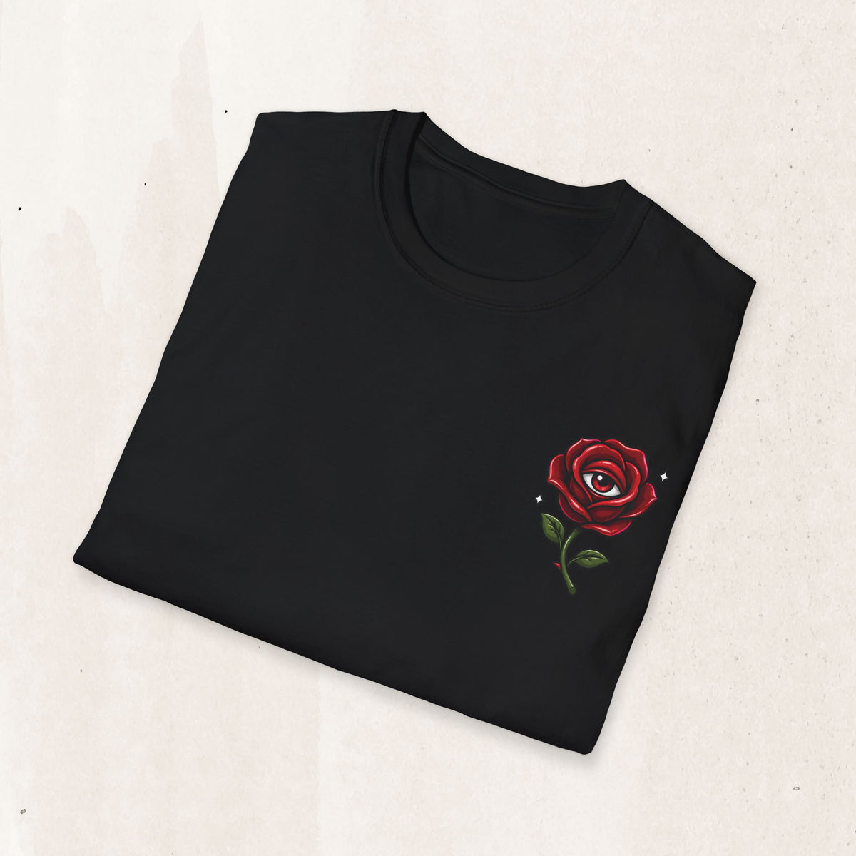 Red Rose Graphic Tee – Minimal Floral Shirt