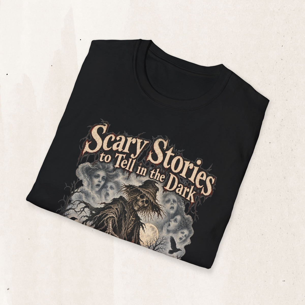 Scary Stories to Tell in the Dark Graphic T-Shirt — Vintage Horror Book Art Tee