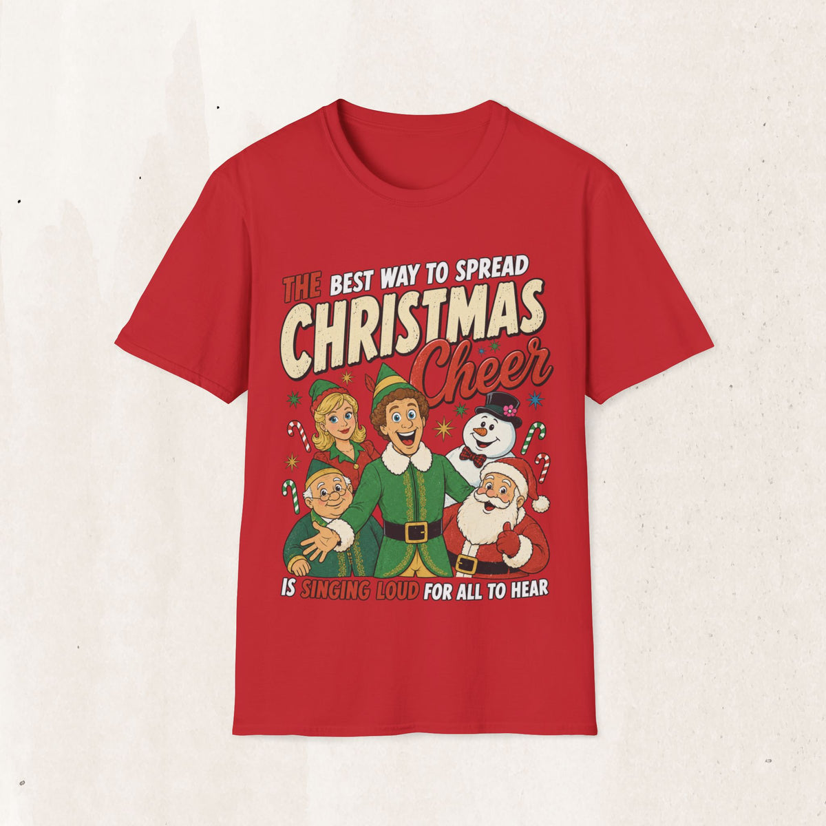 Christmas Cheer T-Shirt — "The Best Way to Spread Christmas Cheer" Retro Holiday Tee