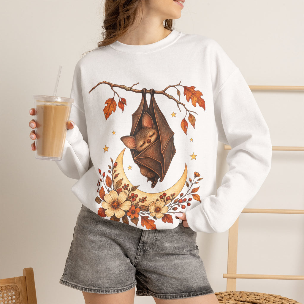 Autumn Bat Moon Crewneck Sweatshirt