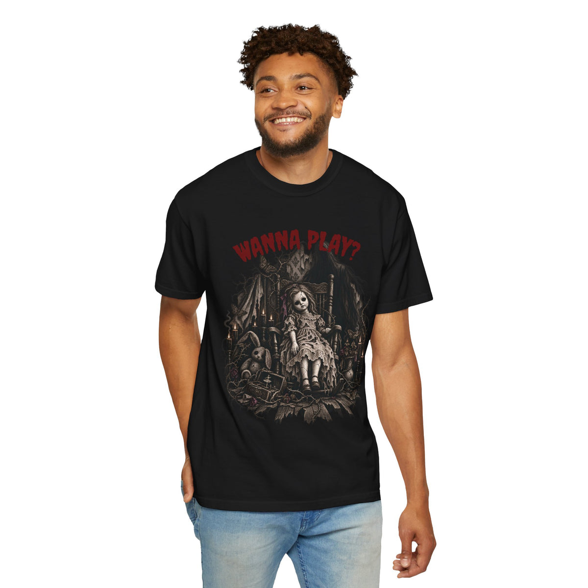 Horror Doll "Wanna Play?" Tee