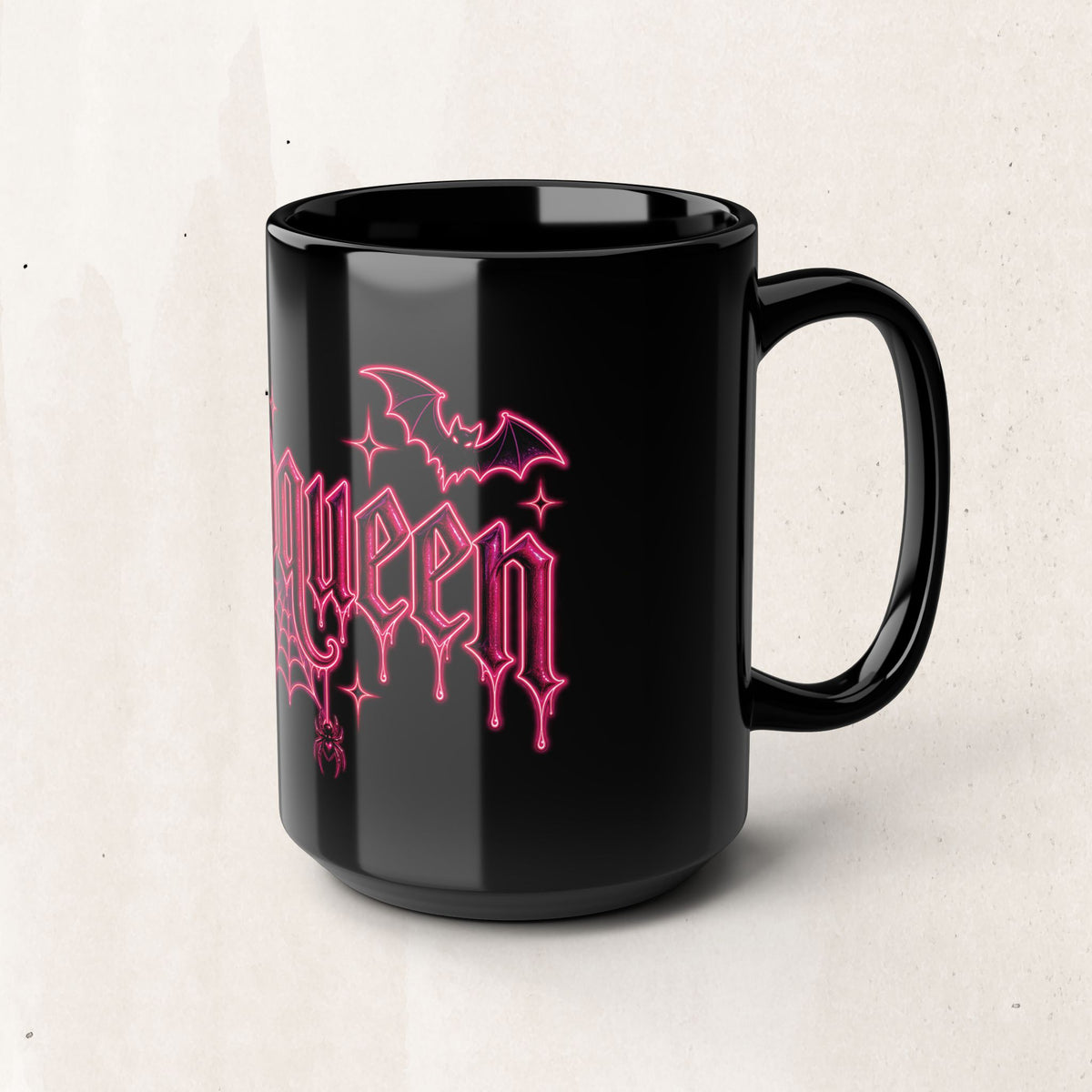 Halloween Gothic Pink Neon Mug, alternate view