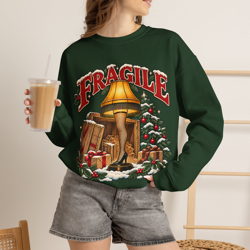 A Christmas Story 'Fragile' Leg Lamp Crewneck Sweatshirt