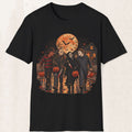 Horror Icons Halloween Tee – Moonlit Slasher Graphic Shirt – Black
