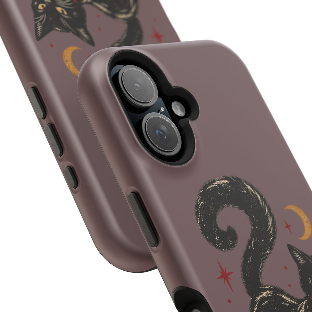 Black Cat in Red Boots MagSafe Phone Case, alternate view