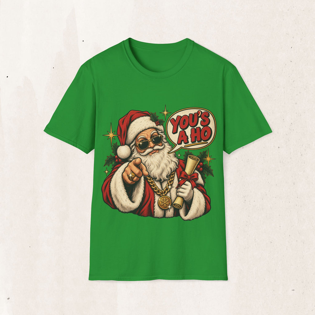 Santa Claus “You’s a Ho” Funny Christmas Tee