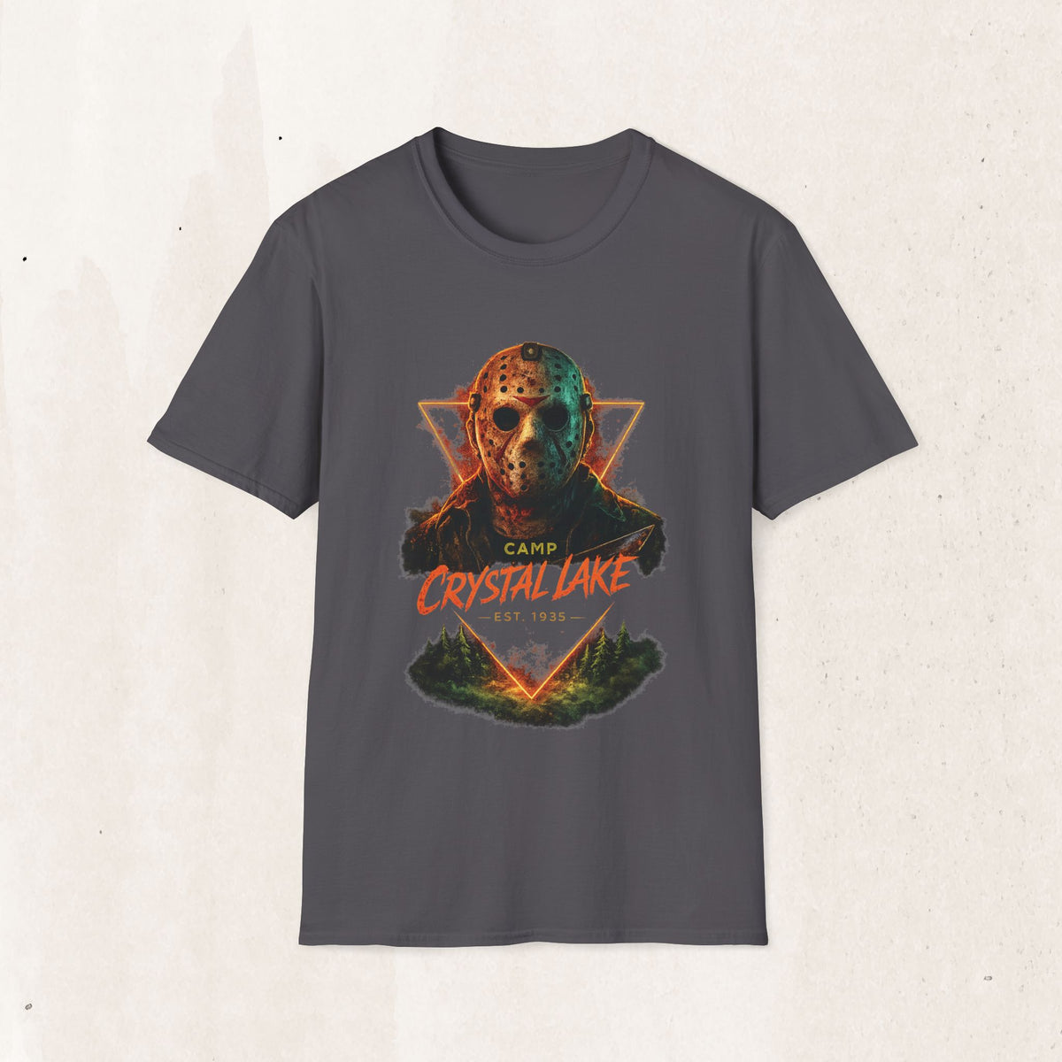 Jason Mask Horror T-Shirt — Camp Crystal Lake Graphic Tee