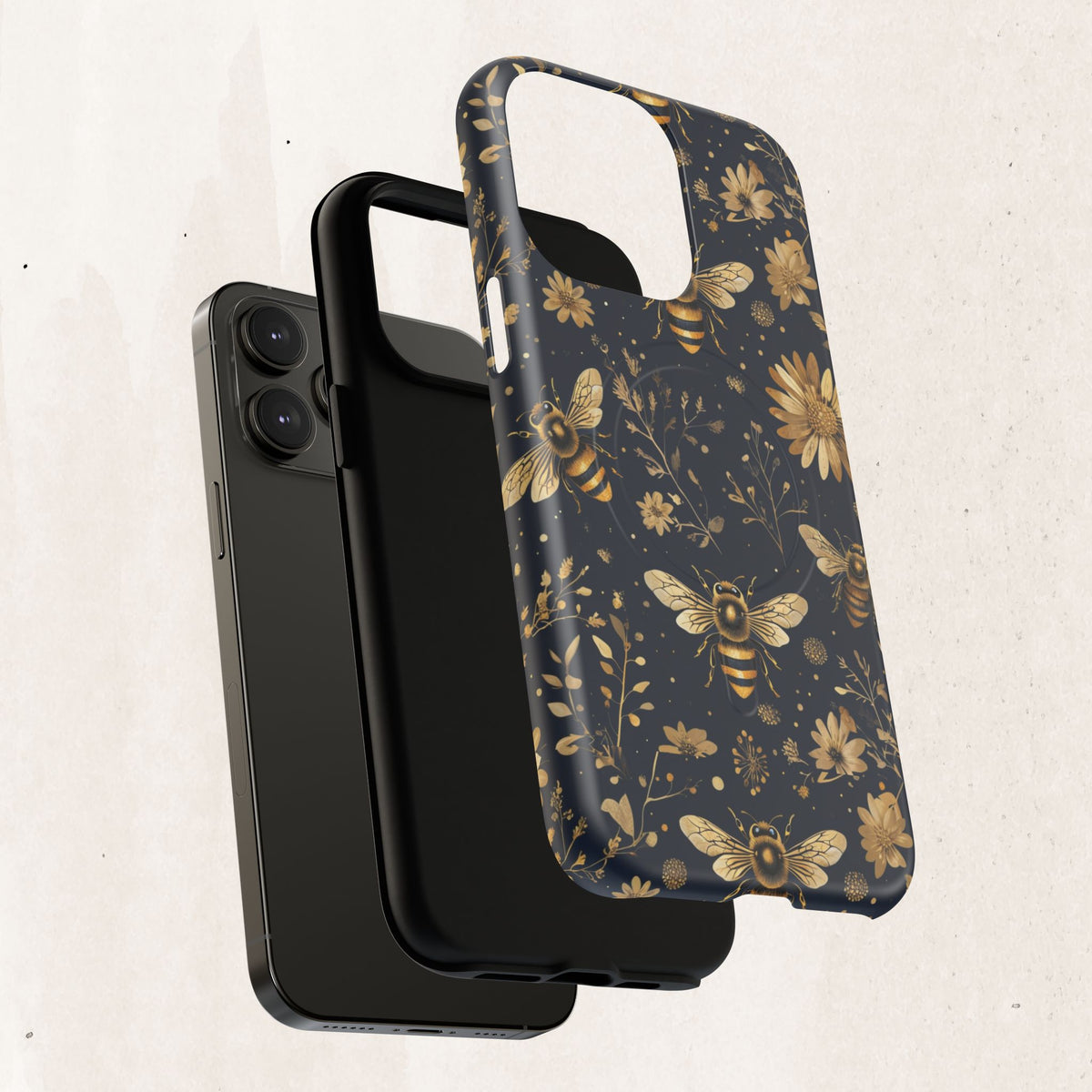 Gold Bees & Daisies Magnetic Tough Case
