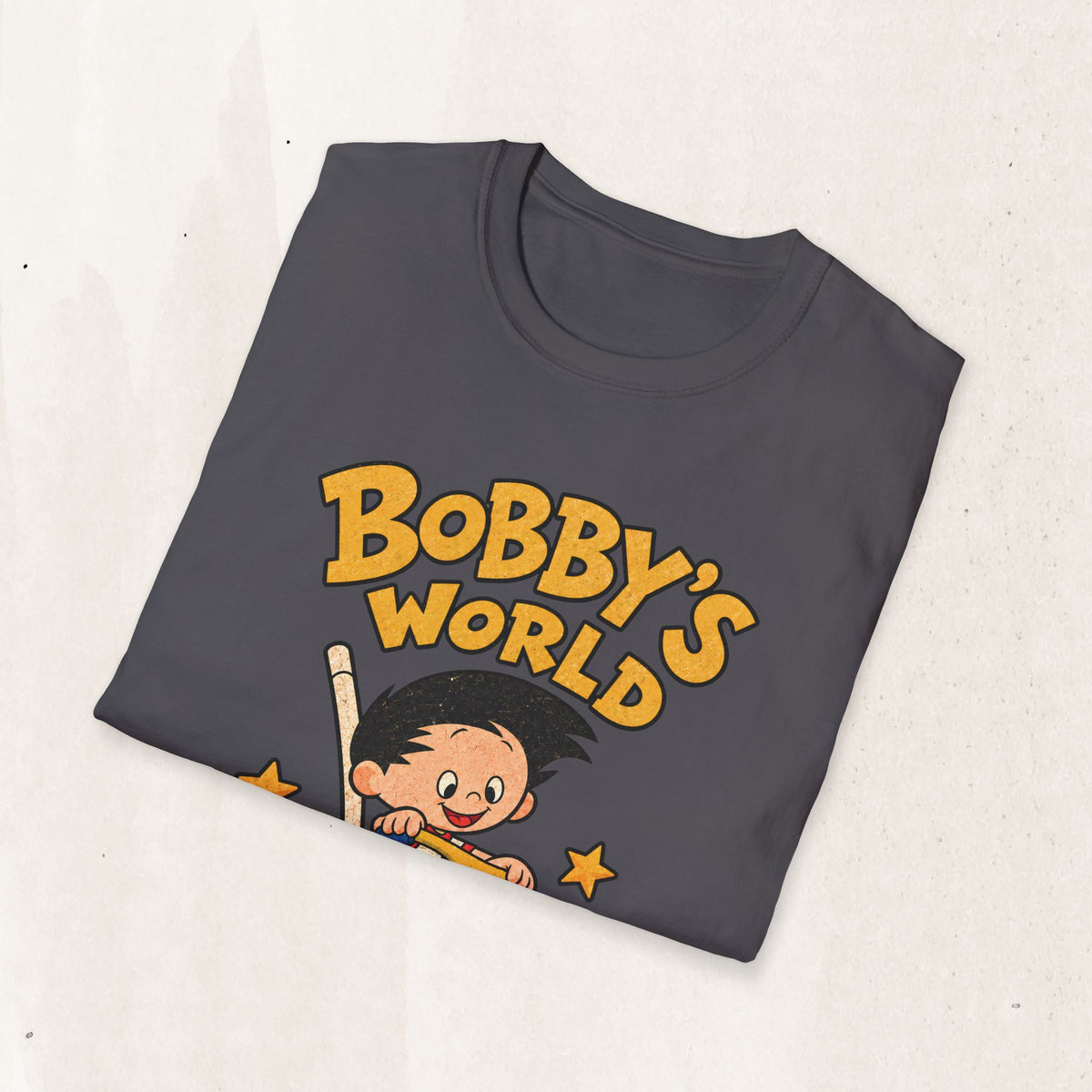 Bobby's World Graphic Tee in Charcoal, alternate view
