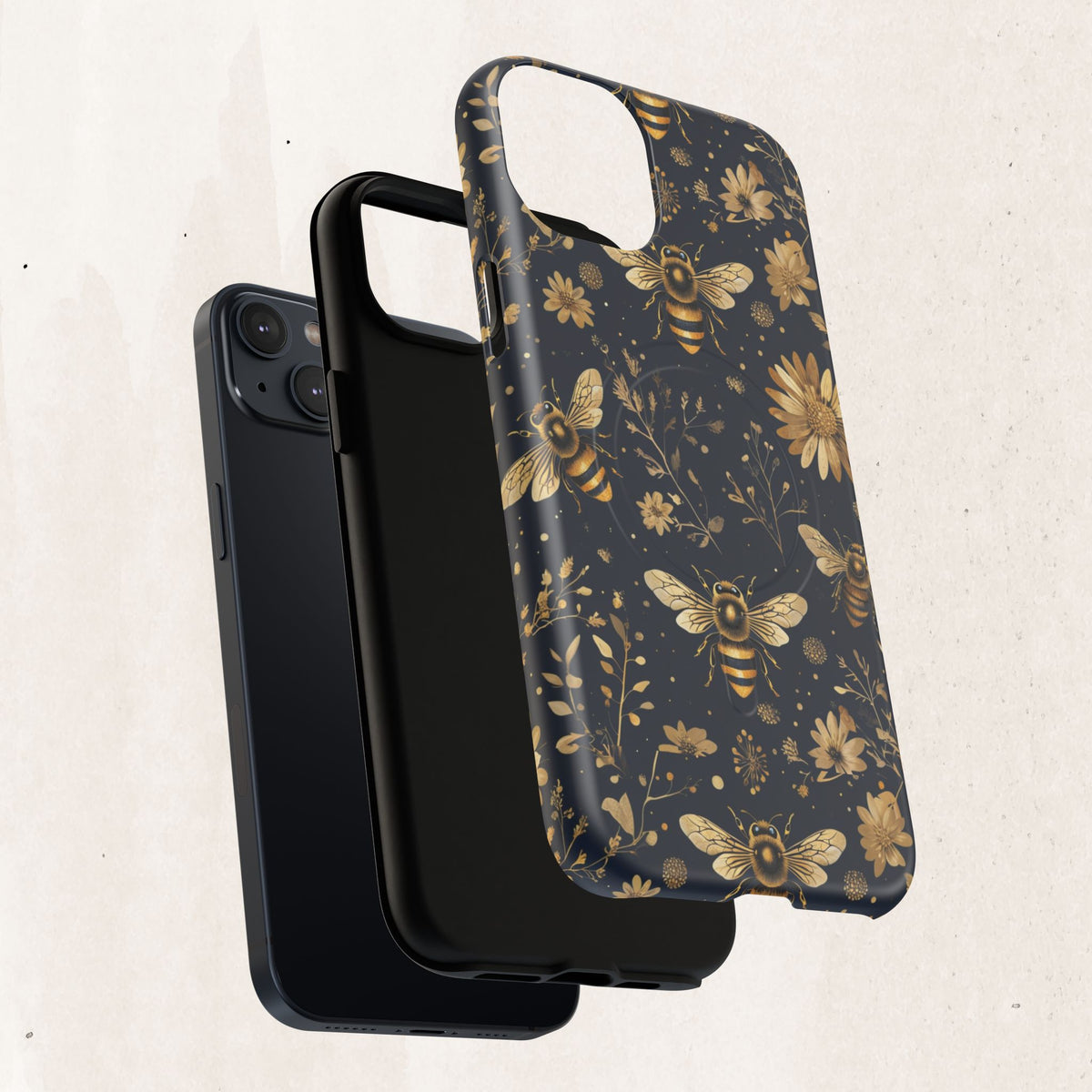 Gold Bees & Daisies Magnetic Tough Case