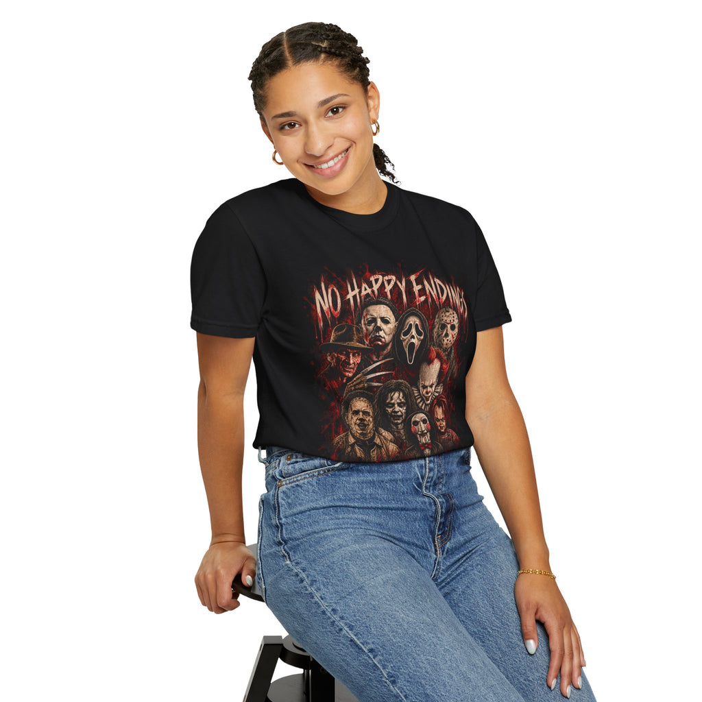 Horror Icons "No Happy Endings" Tee