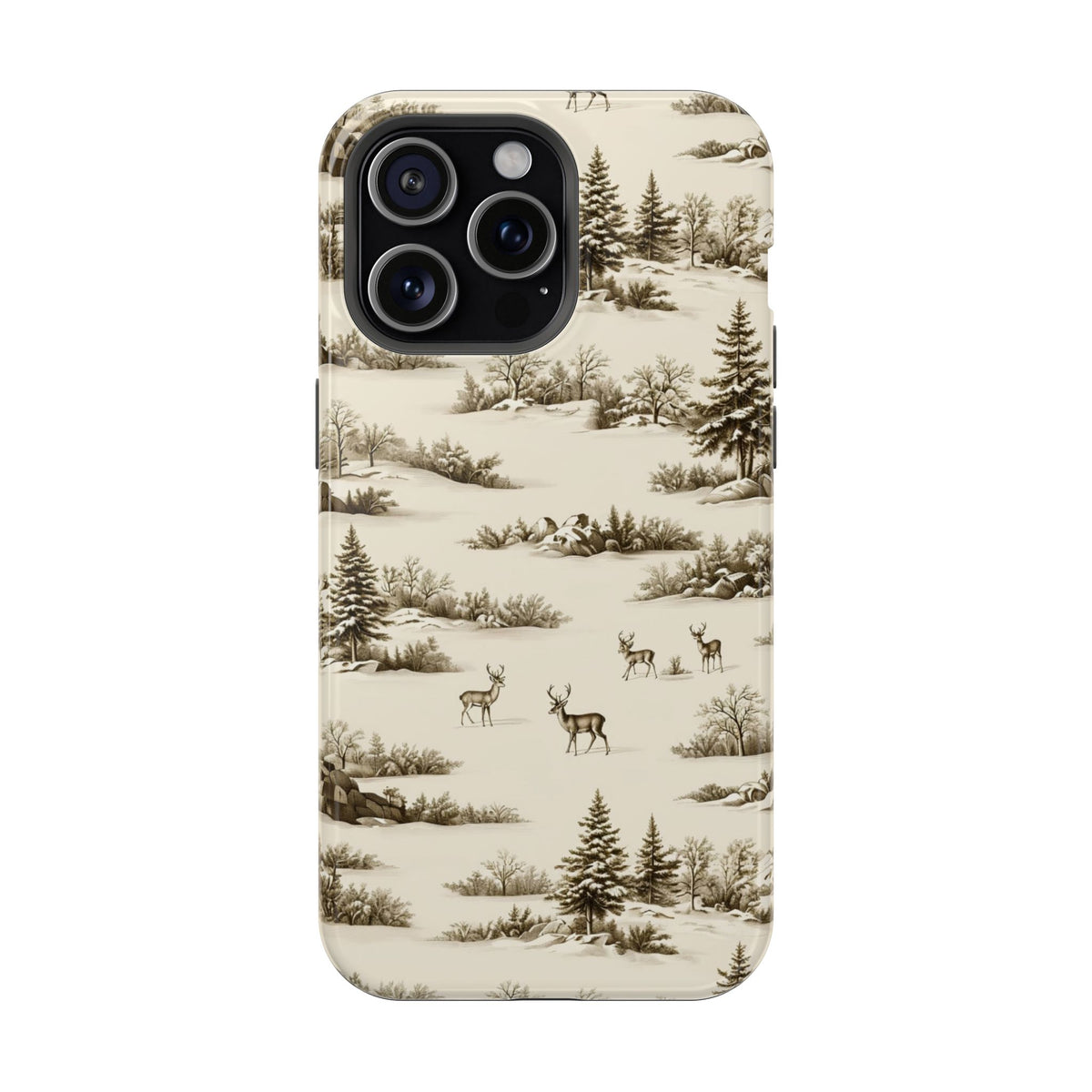 Deer & Pine Woodland Magnetic Phone Case, alternate view