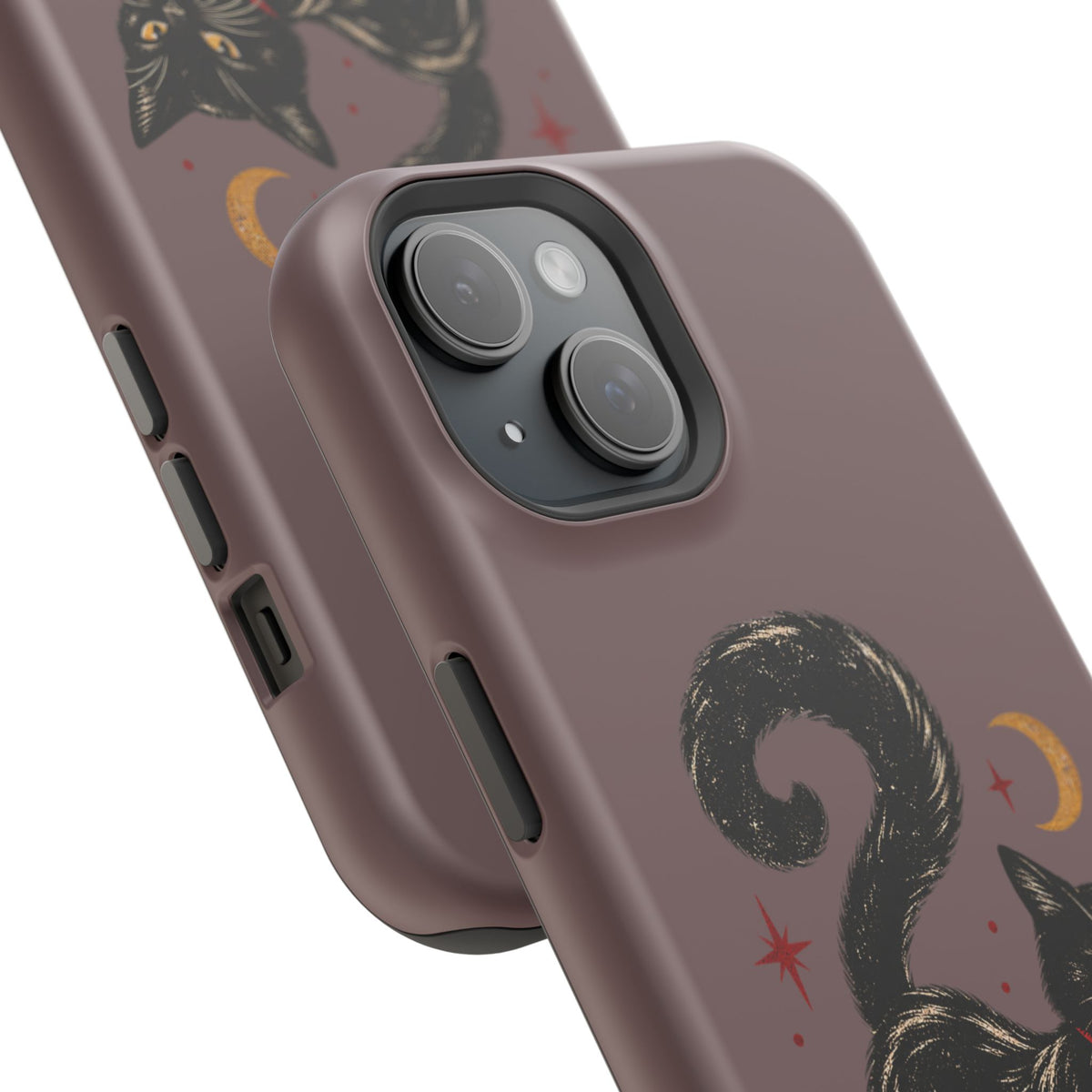Black Cat in Red Boots MagSafe Phone Case, alternate view