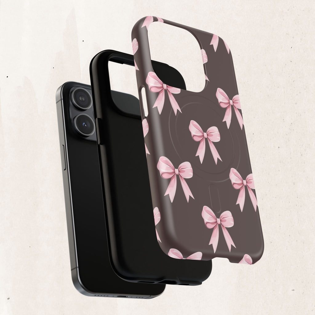 Pink Ribbon Bow Tough Magnetic Phone Case