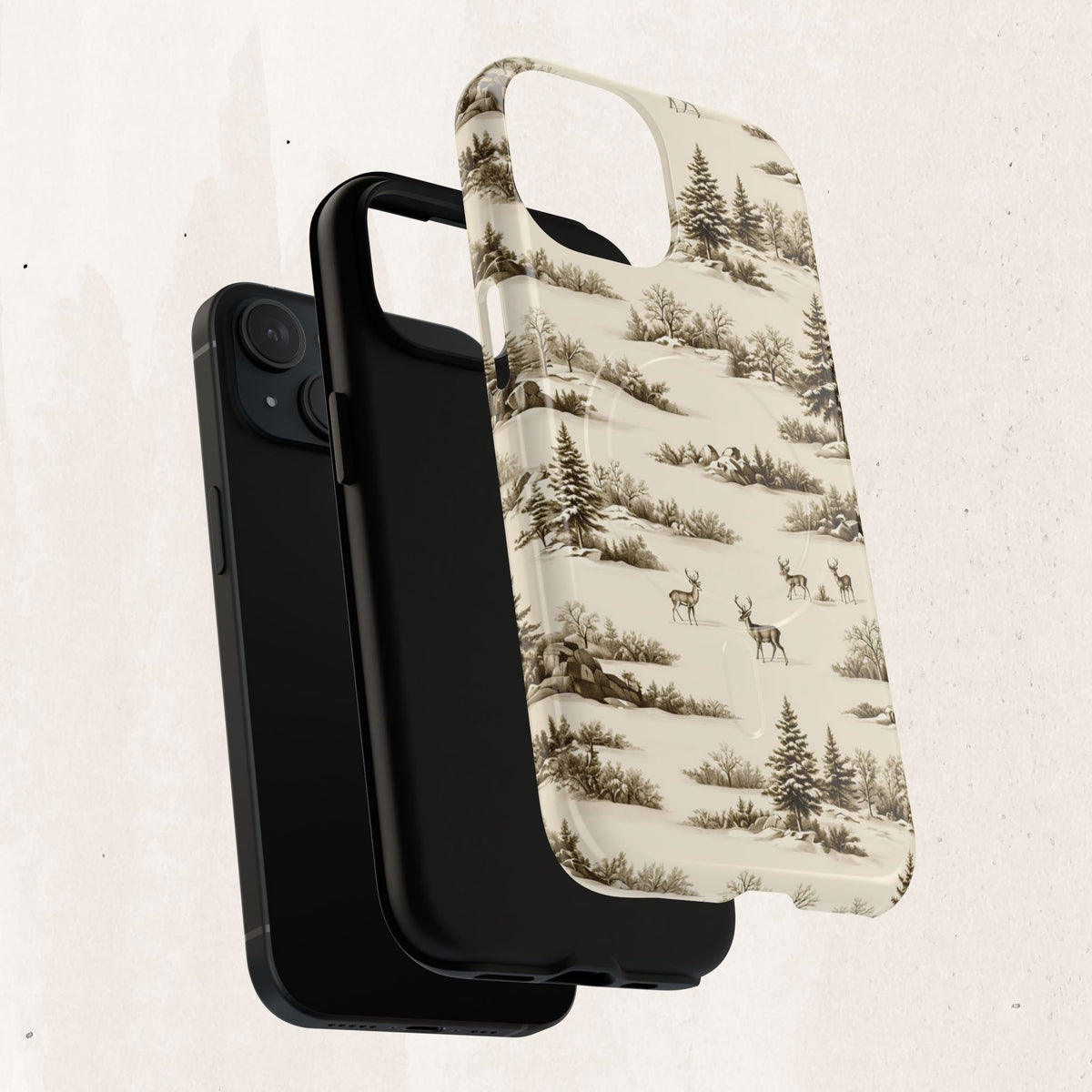 Deer & Pine Woodland Tough Magnetic Phone Case