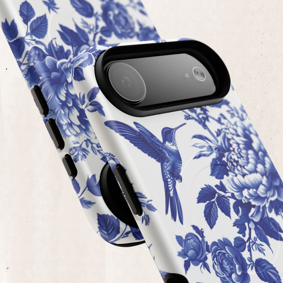Blue Floral Bird Tough Magnetic Phone Case