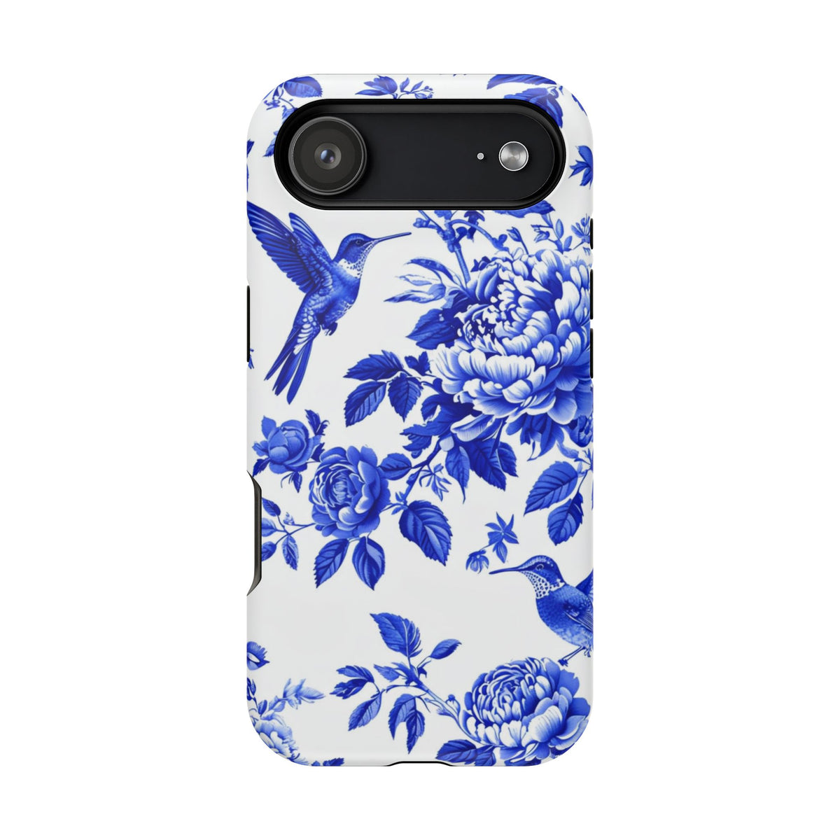 Blue Floral Bird Magnetic Phone Case, alternate view