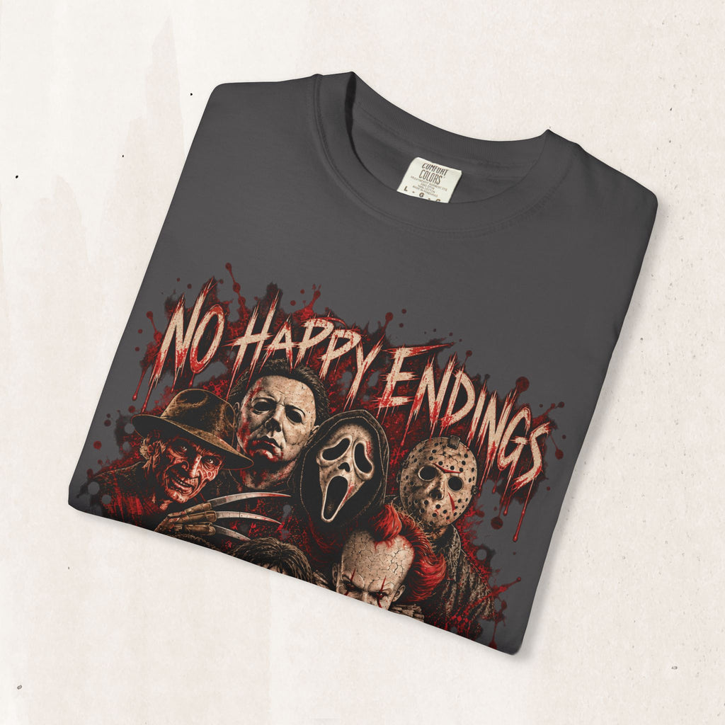 Horror Icons "No Happy Endings" Tee