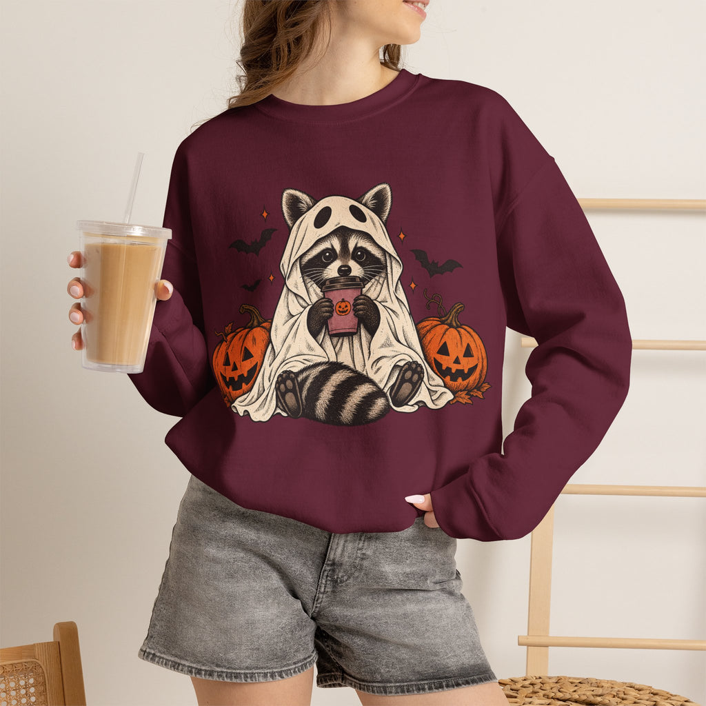 Halloween Raccoon Crewneck Sweatshirt