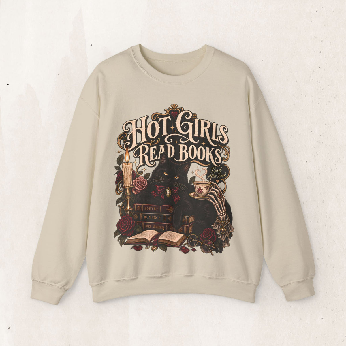 Hot Girls Read Books Crewneck Sweatshirt