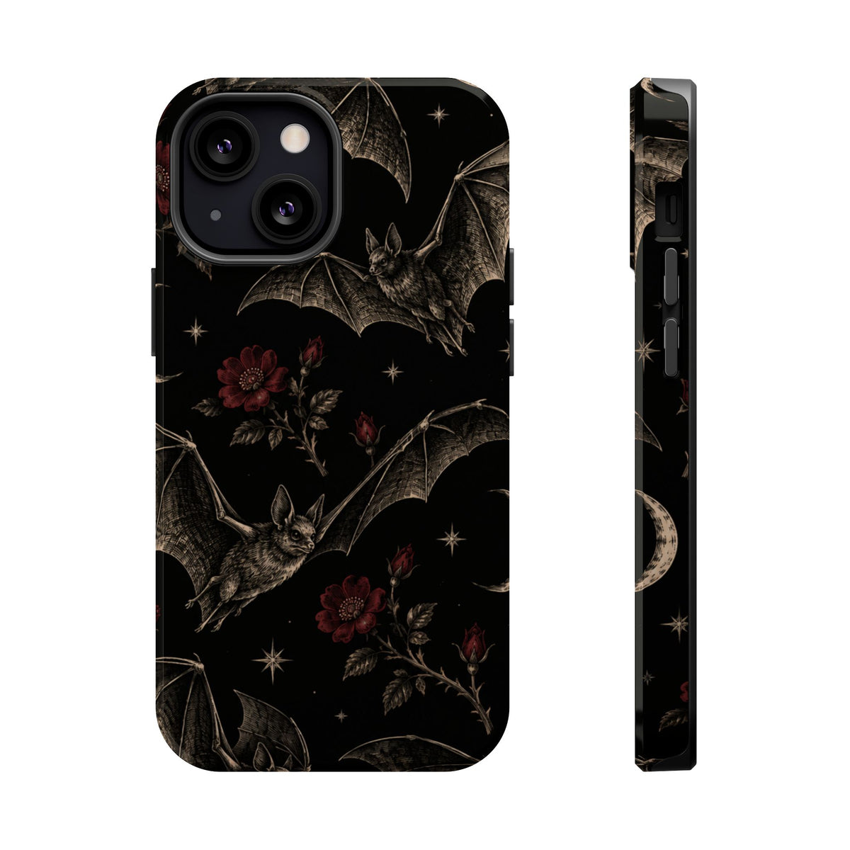 Gothic Bat & Moon Magnetic Phone Case, alternate view
