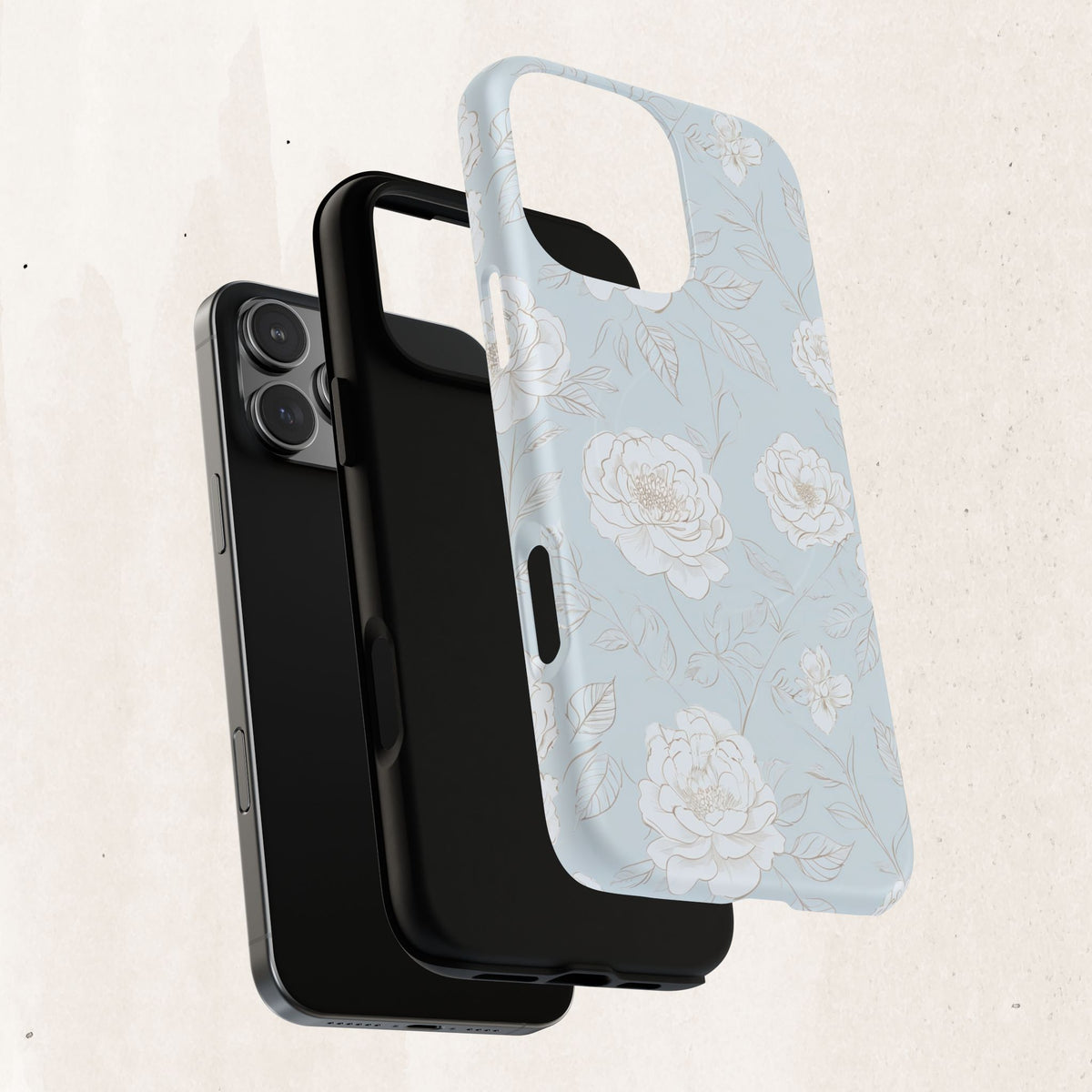 Blue Floral Tough Magnetic Phone Case