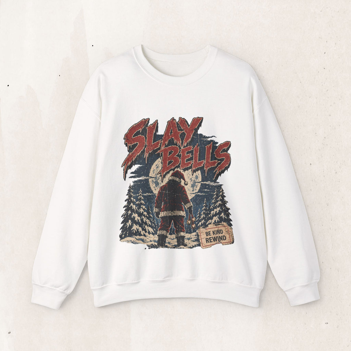 Slay Bells Christmas Sweatshirt, Horror Christmas Crewneck