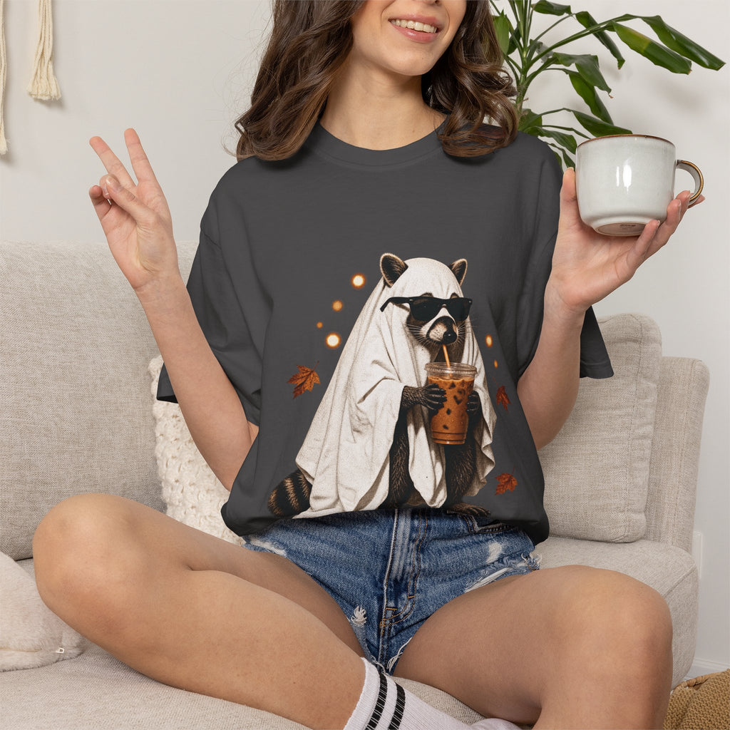 Halloween Raccoon Ghost Costume Tee