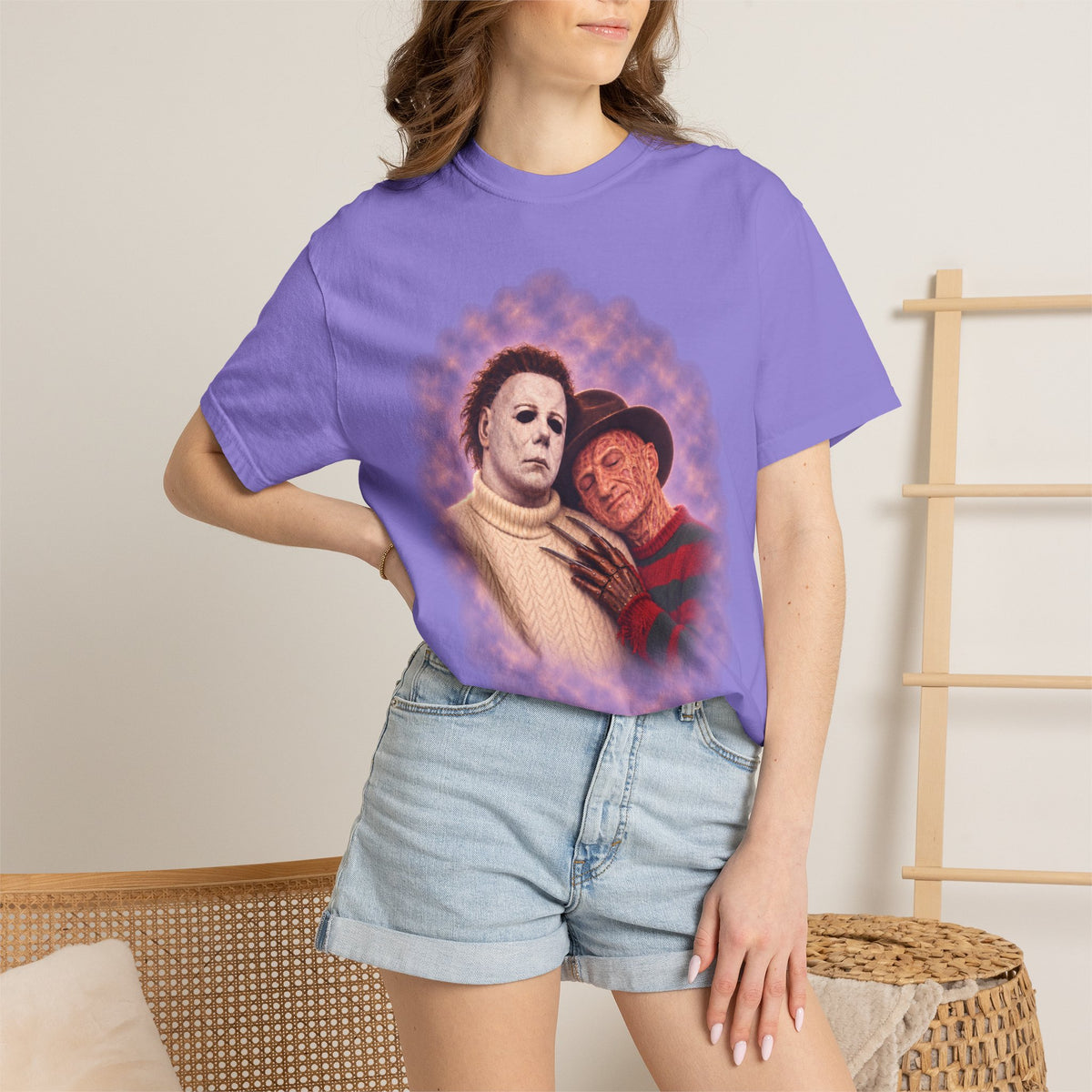 Michael Myers & Freddy Kreuger 80's Portrait Tee