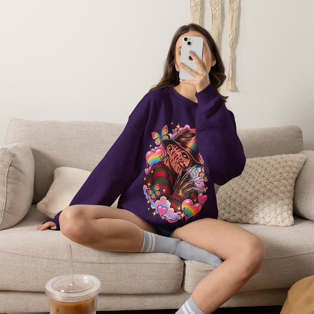 Freddy Krueger Rainbow Crewneck Sweatshirt