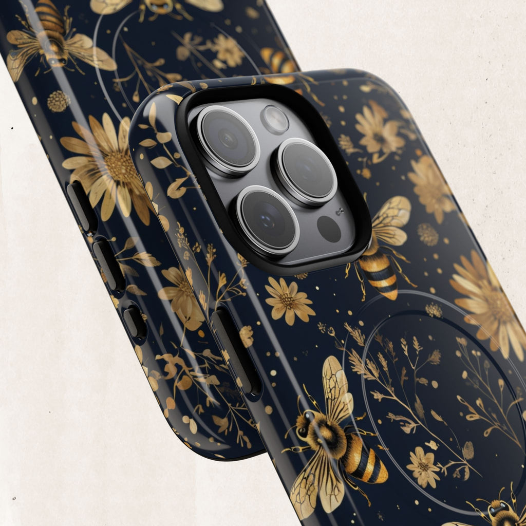 Gold Bees & Daisies Magnetic Tough Case