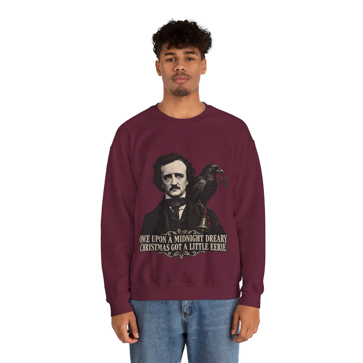Edgar Allan Poe Christmas Crewneck Sweatshirt
