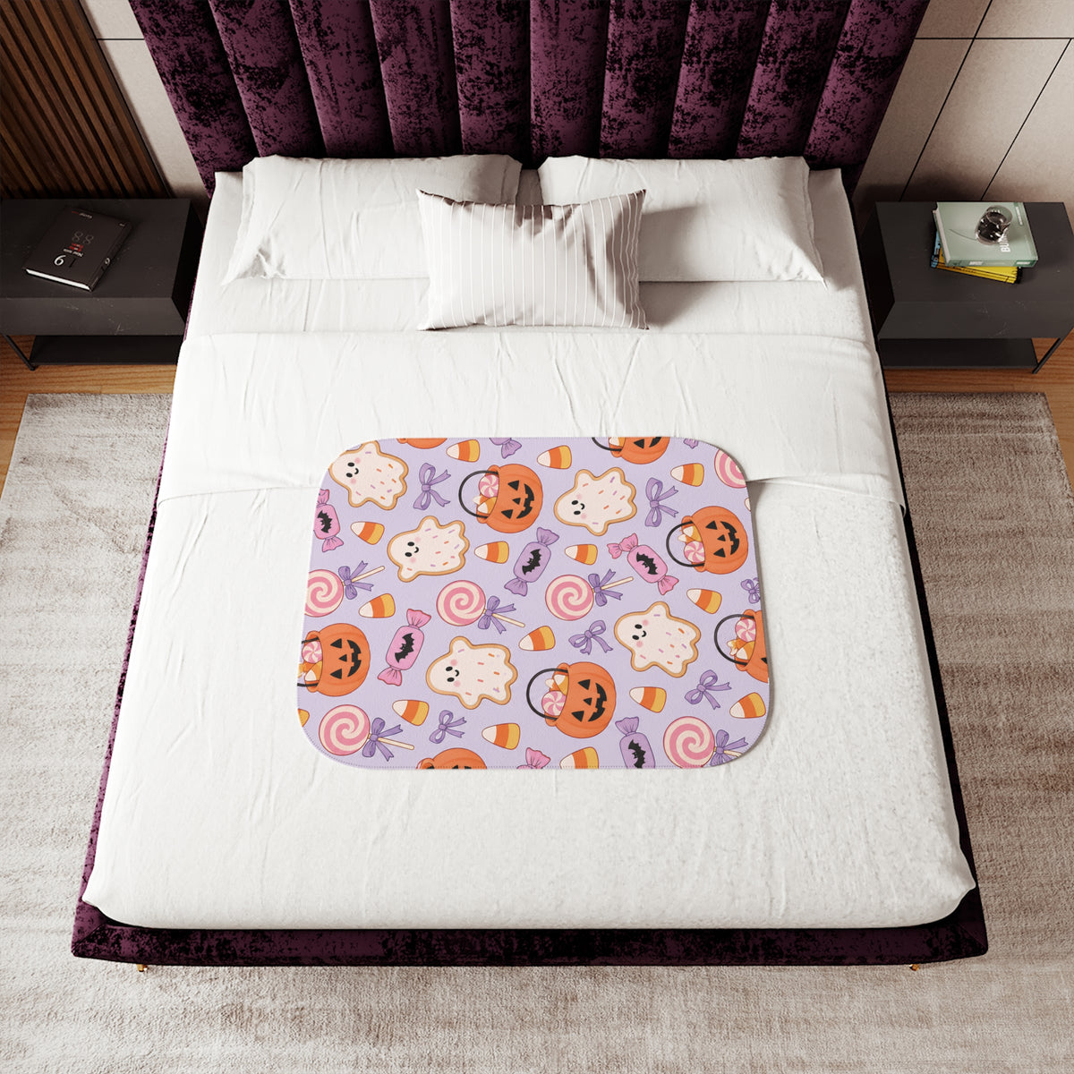 Halloween Candy Sherpa Blanket