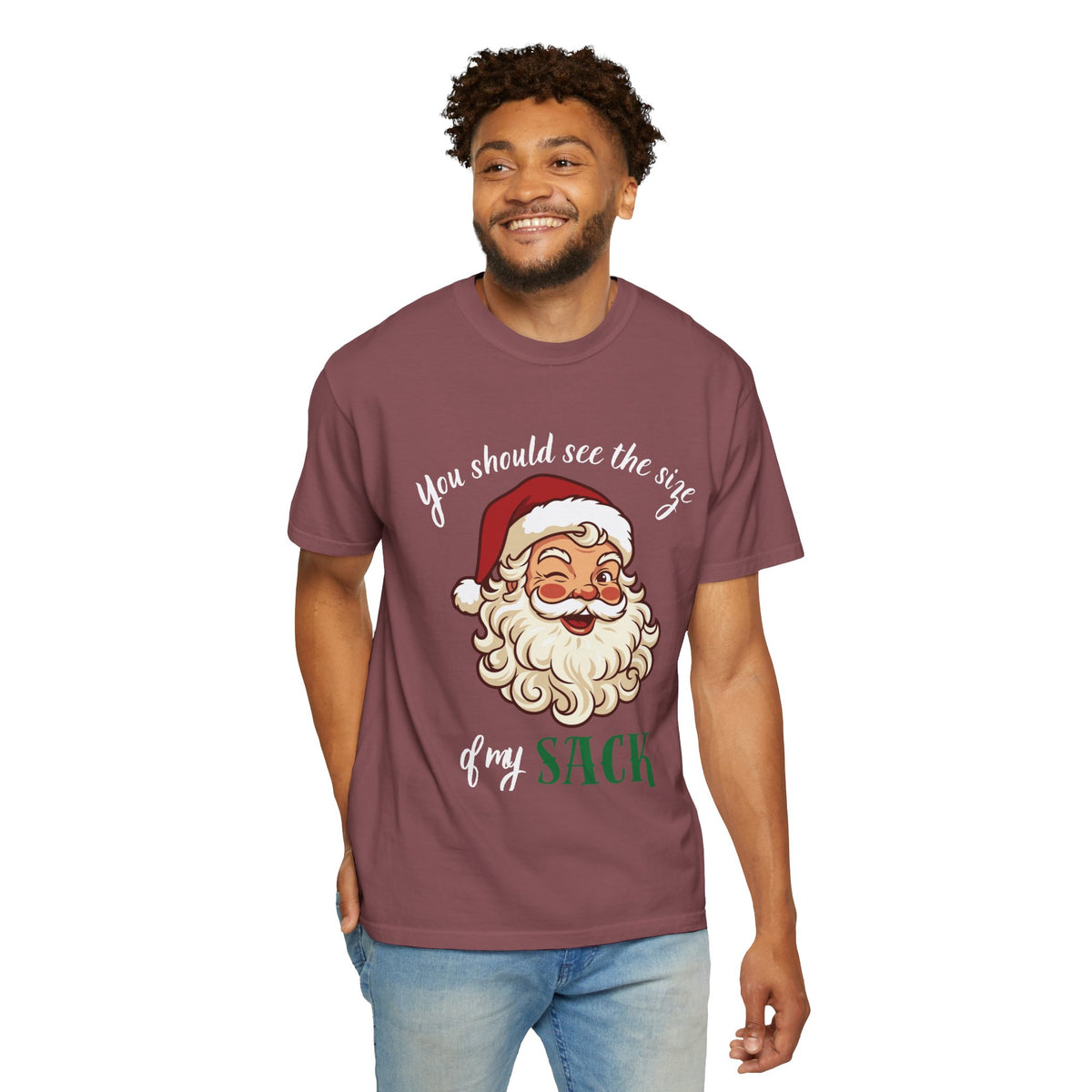 Santa 'You Should See the Size of My Sack' Christmas Tee Printify