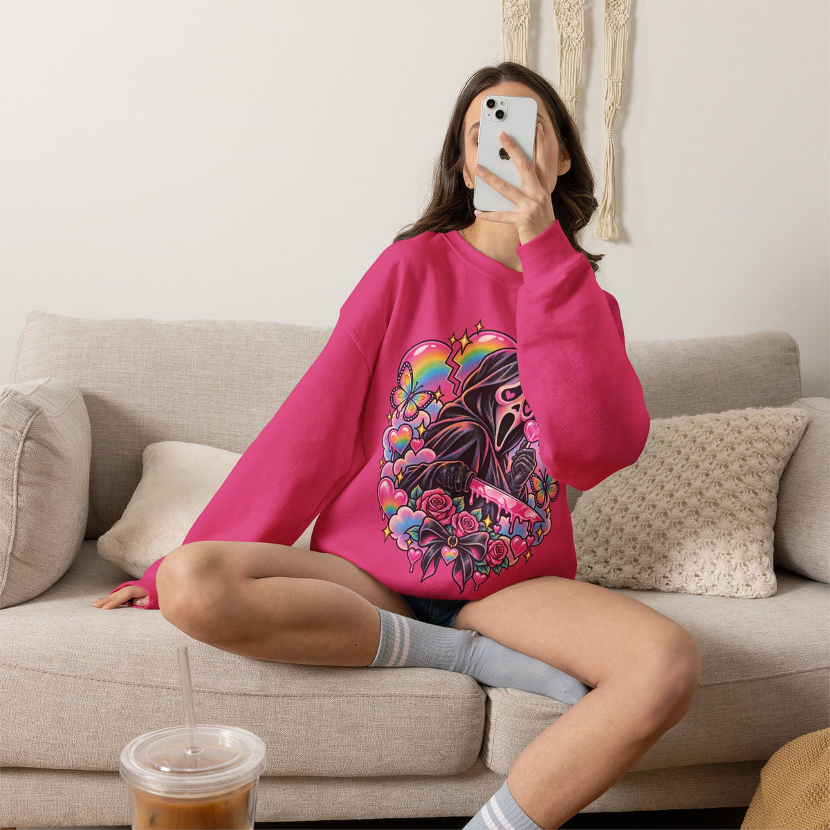 Ghostface Rainbow Crewneck Sweatshirt